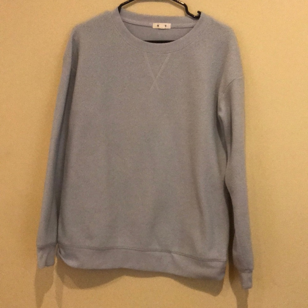 Fleece “inside out” crew neck